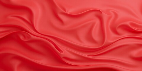 Poster - Close-up of a soft, red fabric.