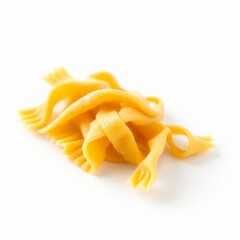 Falling raw Farfalle uncooked Italian Pasta isolated on white background full depth of field