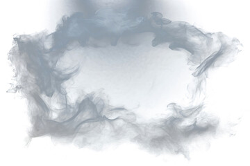 Wall Mural - png mist black smoke black background.