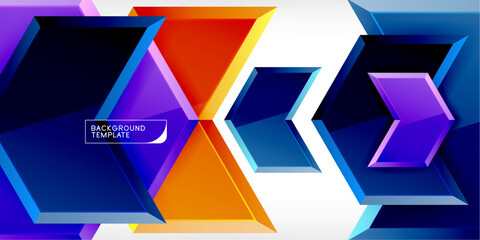 Poster - Technology dynamic arrow geometric background. Vector Illustration For Wallpaper, Banner, Background, Card, Book Illustration, landing page