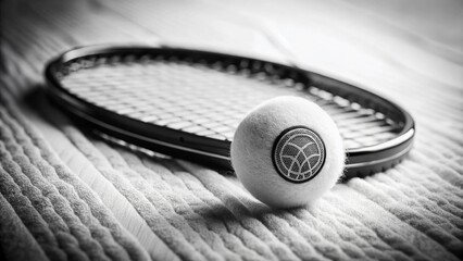 Black and White Tennis Club Emblem Design for Sport Logo, Elegant and Stylish, Ideal for Branding and Merchandise,