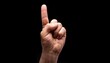 © LipskiyS - Hand showing sign isolated on black backgrond