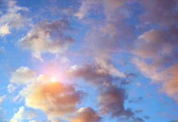Wall Mural - sky sunrise air clouds panorama