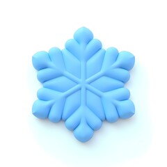 Wall Mural - blue snowflake. 3d vector icon. cartoon minimal style. weather forecast concept. isolated on white
