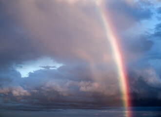 Wall Mural - sky rainbow sunrise cloudy background