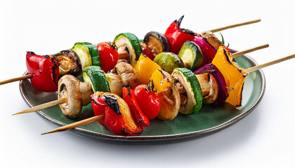 Deliciously grilled vegetable skewers a colorful healthy summer treat for any occasion