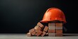 © Ms_Tali - Construction safety helmet and bricks for industrial theme design