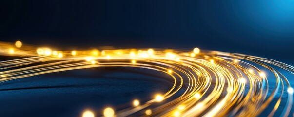 Poster - Dynamic Light Trails Representing Digital Connections