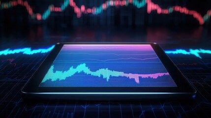 Poster - Stock Market Analysis on Tablet Display
