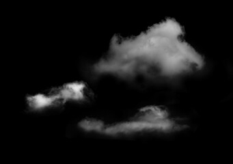 Wall Mural - isolated cloud on black background