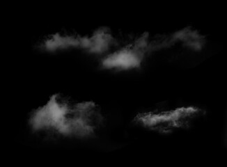 Wall Mural - isolated cloud on black background