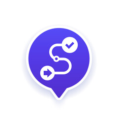 Product roadmap vector icon for web