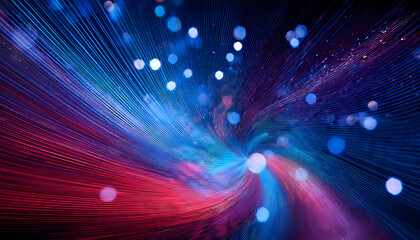Poster - Glitter lights in shades of blue, red, purple, and black create a visually striking yet_1(294)