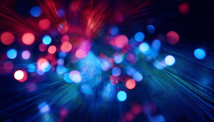 Poster - Glitter lights in shades of blue, red, purple, and black create a visually striking yet som_1(293)