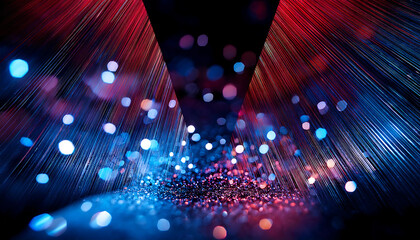 Poster - Glitter lights in shades of blue, red, purple, and black create a visually striking yet som_1(289)