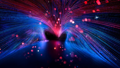 Poster - Glitter lights in shades of blue, red, purple, and black create a visually striking yet som_1(287)