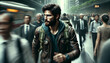 © V - Cinematic view of a tall man with a dark beard