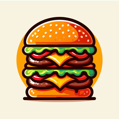 Hamburger Logo Vector illustration.