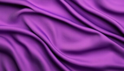 Wall Mural - Purple fabric texture with smooth, flowing drapes on white isolate background.