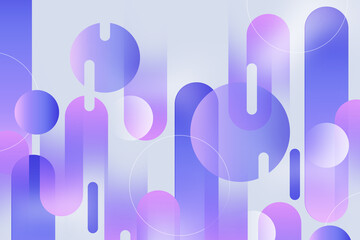 Poster - Abstract geometric circle and cylinder soft light pastel gradient background for Graphic business technology digital illustration web template backdrop desktop wallpaper pattern banner poster texture