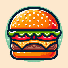 Hamburger Logo Vector illustration.