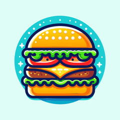 Hamburger Logo Vector illustration.