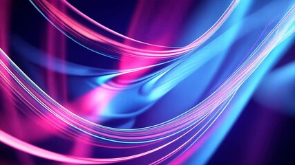 Poster - Abstract neon light background with bright streaks and dynamic shapes Close-up photo with clean background