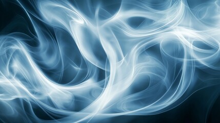 Poster - dynamic abstract background featuring swirling white smoke-like patterns