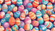 © MakeitEasy - Colorful Easter eggs pattern, a festive symbol of spring and holiday cheer