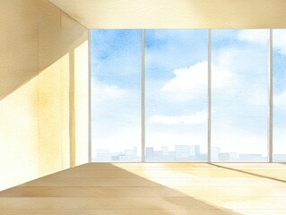 Poster - Bright Minimalist Office with Neutral Palette