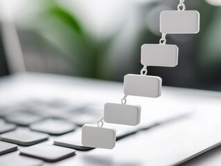 Poster - Abstract Flowchart Design in Neutral Tones