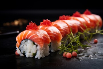 Close up of a urumaki sushi