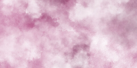 Wall Mural - Pink sky with white clouds and blurred pattern background. abstract pink watercolor background. Pink watercolor full hd texture hyper realistic Fantasy light pink shades watercolor background.	