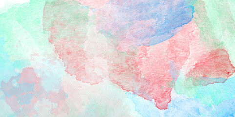 Poster - Abstract colorful hand painted background. pastel abstract watercolor background. bright ink grunge splash textures on white paper background. can be used for  trendy business card or flyer template.