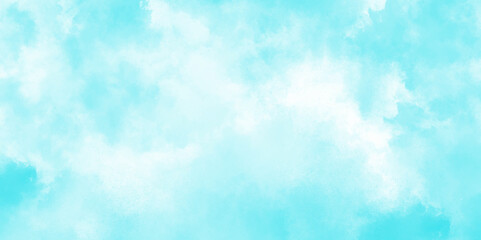 Wall Mural - Abstract light blue watercolor cloudiness, mist, or smog background. light blue sky with white background and blurred pattern. Vivid textured aquarelle painted art design background.	
