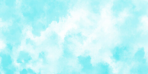 Wall Mural - Abstract light blue watercolor cloudiness, mist, or smog background. light blue sky with white background and blurred pattern. Vivid textured aquarelle painted art design background.	
