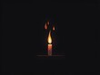 © Stefan Schurr - Minimalistic candlelight illustration, with just a glowing flame and a single line