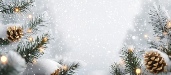 Poster - White Christmas background. with copy space image. Place for adding text or design