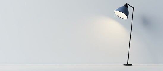 Aufkleber - Blue floor lamp set against a white background. with copy space image. Place for adding text or design