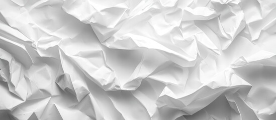 Leinwandbilder - Clean crumpled white paper abstract background. with copy space image. Place for adding text or design