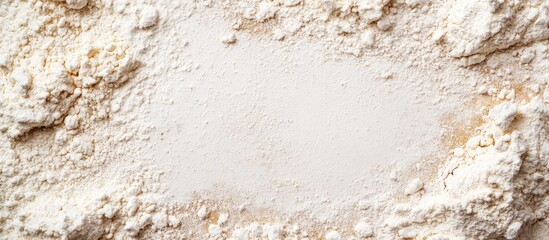 Poster - Top view of a square copy space on a flour background