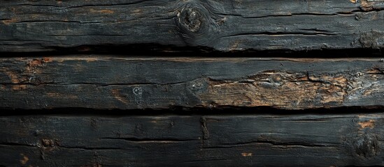 Fototapete - Vintage weathered wood texture for design Dark horizontal wood background Cracked wood texture found in the backyard. with copy space image. Place for adding text or design