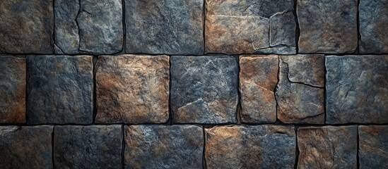 Aufkleber - Top view of a stone floor in the temple with copy space