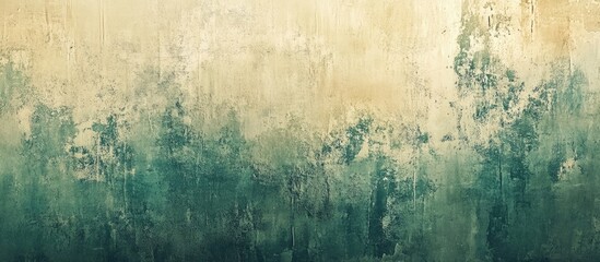 Leinwandbilder - Abstract celadon and beige grunge texture in the background with copyspace or an image for design