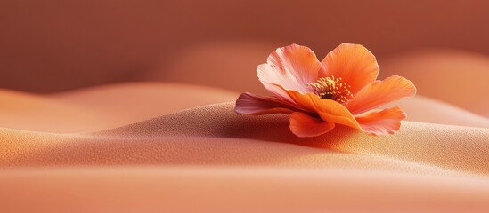 Aufkleber - Orange and pink colors combined create a mountain flower. with copy space image. Place for adding text or design