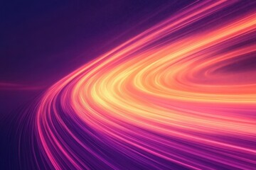 Leinwandbilder - Vibrant light trails create a dynamic abstract background in purple and orange hues at night