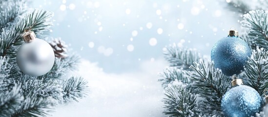 Poster - White Christmas background. with copy space image. Place for adding text or design