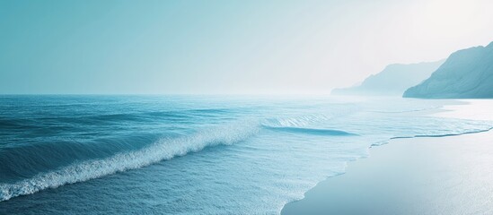 Aufkleber - Ocean and shoreline. with copy space image. Place for adding text or design