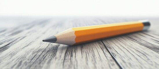 Aufkleber - A large pencil placed on the table. with copy space image. Place for adding text or design