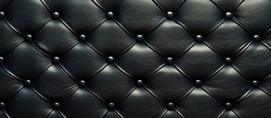 Poster - Background featuring black leather texture. with copy space image. Place for adding text or design
